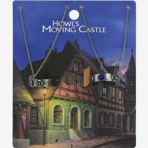 Howl's moving castle rings on necklace
